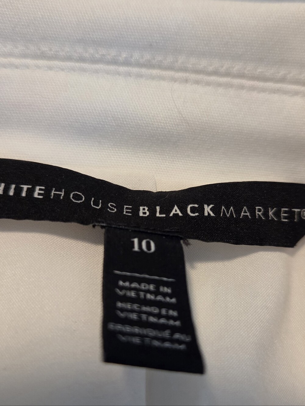 White House Black Market Winter White Beaded Starburst Blazer - Picture 5 of 6